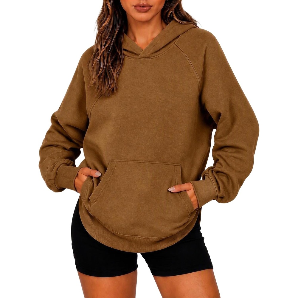 image:imageZeagoo Womens Oversized Hoodies Pullover Fleece Hooded Sweatshirt TrendyBrown