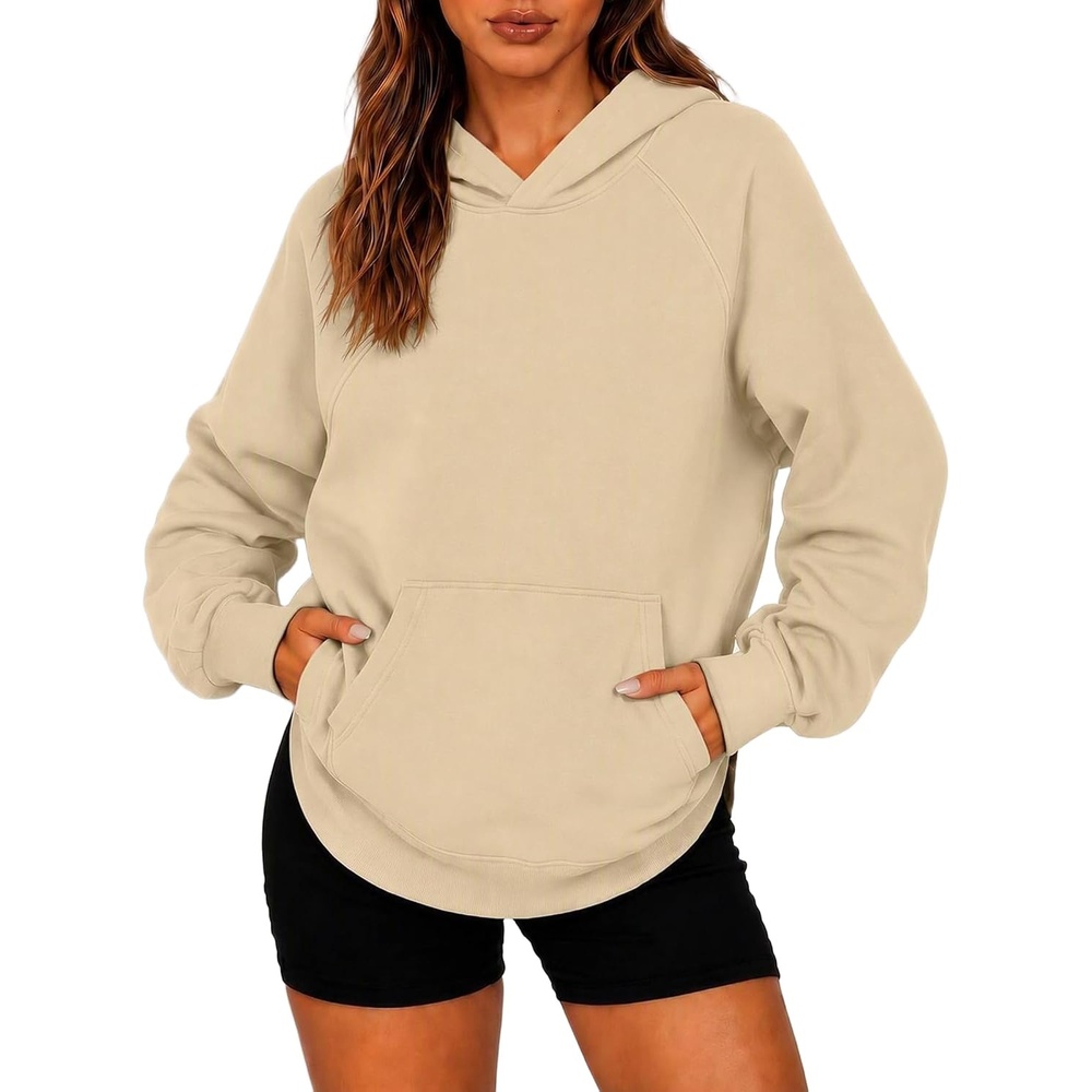 image:imageZeagoo Womens Oversized Hoodies Pullover Fleece Hooded Sweatshirt TrendyLight Brown