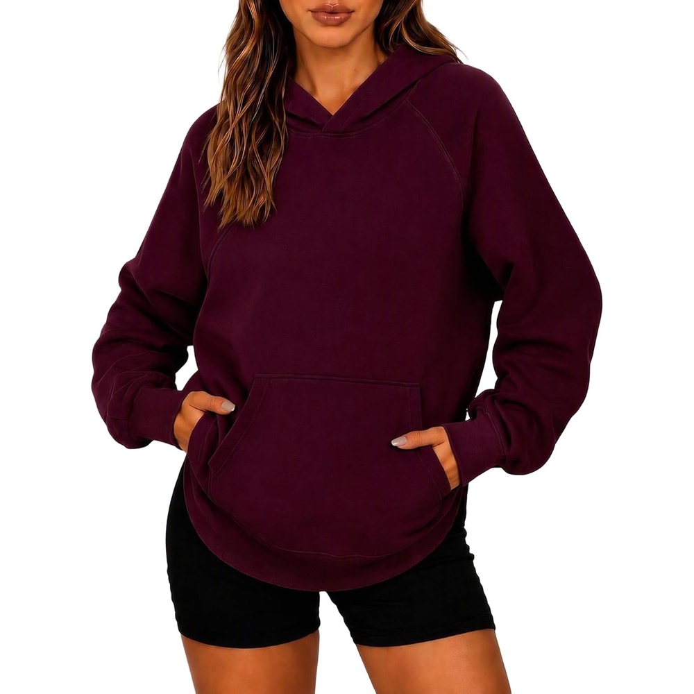 image:imageZeagoo Womens Oversized Hoodies Pullover Fleece Hooded Sweatshirt TrendyRed