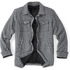 Zeagoo Flannel Jacket for Women Sherpa Fleece Lined Winter Plaid Coats(Black White Houndstooth)