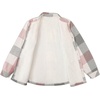 Zeagoo Flannel Jacket for Women Sherpa Fleece Lined Winter Plaid Coats(Pink Gray)