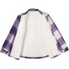Zeagoo Flannel Jacket for Women Sherpa Fleece Lined Winter Plaid Coats(Purple)