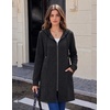 Zeagoo Hoodies for Women Fall Zip up Jacket with Pocket 2026 S-3XL(Dark Grey)