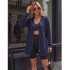 Zeagoo Hoodies for Women Fall Zip up Jacket with Pocket 2026 S-3XL(Navy Blue)