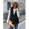 Zeagoo Vest For Women Sleeveless Sherpa Fleece Jackets Zip Up Fall Coats(A-black)