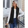 Zeagoo Vest For Women Sleeveless Sherpa Fleece Jackets Zip Up Fall Coats(A-black)