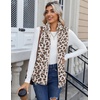 Zeagoo Vest For Women Sleeveless Sherpa Fleece Jackets Zip Up Fall Coats(A-leopard)