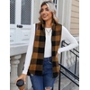 Zeagoo Vest For Women Sleeveless Sherpa Fleece Jackets Zip Up Fall Coats(Brown Plaid)