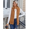 Zeagoo Vest For Women Sleeveless Sherpa Fleece Jackets Zip Up Fall Coats(Light Brown)