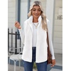 Zeagoo Vest For Women Sleeveless Sherpa Fleece Jackets Zip Up Fall Coats(White)
