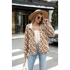Zeagoo Women Fleece Jacket Western Aztec Print Snap Button Down Outerwear(An659-leopard Print)
