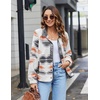 Zeagoo Women Fleece Jacket Western Aztec Print Snap Button Down Outerwear(Apricot)