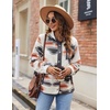 Zeagoo Women Fleece Jacket Western Aztec Print Snap Button Down Outerwear(Apricot)