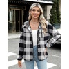 Zeagoo Women Fleece Jacket Western Aztec Print Snap Button Down Outerwear(Black and White)