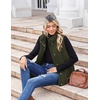 Zeagoo Women Oversized Puffer Vest Stand Collar Zip Up Sleeveless Outerwear(Army Green)