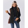 Zeagoo Women Oversized Puffer Vest Stand Collar Zip Up Sleeveless Outerwear(Black)