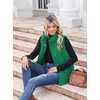 Zeagoo Women Oversized Puffer Vest Stand Collar Zip Up Sleeveless Outerwear(Bright Green)