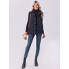 Zeagoo Women Oversized Puffer Vest Stand Collar Zip Up Sleeveless Outerwear(Dark Blue)