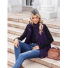 Zeagoo Women Oversized Puffer Vest Stand Collar Zip Up Sleeveless Outerwear(Purple)