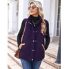 Zeagoo Women Oversized Puffer Vest Stand Collar Zip Up Sleeveless Outerwear(Purple)