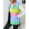 Zeagoo Women Puffer Vest Lightweight Stand Collar Sleeveless Winter Warm Zip Up Padded Outerwear Jackets with Pockets S-XXL(Blue Yellow Pink)