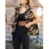 Zeagoo Women Puffer Vest Lightweight Stand Collar Sleeveless Winter Warm Zip Up Padded Outerwear Jackets with Pockets S-XXL(Camouflage)