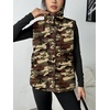 Zeagoo Women Puffer Vest Lightweight Stand Collar Sleeveless Winter Warm Zip Up Padded Outerwear Jackets with Pockets S-XXL(Camouflage)