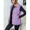 Zeagoo Women Puffer Vest Lightweight Stand Collar Sleeveless Winter Warm Zip Up Padded Outerwear Jackets with Pockets S-XXL(Lilac)