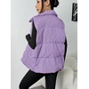 Zeagoo Women Puffer Vest Lightweight Stand Collar Sleeveless Winter Warm Zip Up Padded Outerwear Jackets with Pockets S-XXL(Lilac)