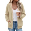 Zeagoo Women Sherpa Fleece Jacket Zip Up Thick Warm Hoodie Fall Winter Coat(Apricot)