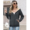 Zeagoo Women Sherpa Fleece Jacket Zip Up Thick Warm Hoodie Fall Winter Coat(Deep Grey)