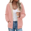 Zeagoo Women Sherpa Fleece Jacket Zip Up Thick Warm Hoodie Fall Winter Coat(Pink)