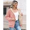Zeagoo Women Sherpa Fleece Jacket Zip Up Thick Warm Hoodie Fall Winter Coat(Pink)