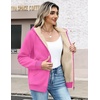 Zeagoo Women Sherpa Fleece Jacket Zip Up Thick Warm Hoodie Fall Winter Coat(Rose Red)