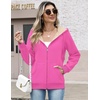 Zeagoo Women Sherpa Fleece Jacket Zip Up Thick Warm Hoodie Fall Winter Coat(Rose Red)