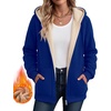 Zeagoo Women Sherpa Fleece Jacket Zip Up Thick Warm Hoodie Fall Winter Coat(Sky Blue)