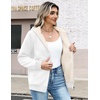 Zeagoo Women Sherpa Fleece Jacket Zip Up Thick Warm Hoodie Fall Winter Coat(White)