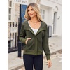 Zeagoo Womens Corduroy Knit Hoodies Zip Up Shirt Jacket Slouchy Short Jackets Casual Long Sleeve Shackets