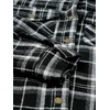 Zeagoo Womens Flannel Plaid Jacket Fleece Lined Shacket Hooded Warm Coat(Black)