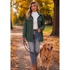 Zeagoo Womens Fleece Jackets Corduroy Shackets Snap Casual Fall Coat(Army Green)