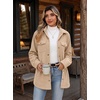 Zeagoo Womens Fleece Jackets Corduroy Shackets Snap Casual Fall Coat(Beige)