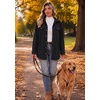 Zeagoo Womens Fleece Jackets Corduroy Shackets Snap Casual Fall Coat(Black)