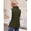 Zeagoo Womens Lightweight Quilted Puffer Vest Stand Collar Zip Up Outerwear(Army Green)