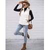 Zeagoo Womens Lightweight Quilted Puffer Vest Stand Collar Zip Up Outerwear(White)