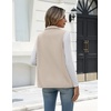 Zeagoo Womens Outerwear Vests With Pockets Zipper Sleeveless Fleece Jackets(Beige)