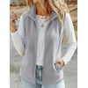 Zeagoo Womens Outerwear Vests With Pockets Zipper Sleeveless Fleece Jackets(Light Grey)