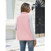 Zeagoo Womens Outerwear Vests With Pockets Zipper Sleeveless Fleece Jackets(Light Pink)