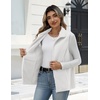 Zeagoo Womens Outerwear Vests With Pockets Zipper Sleeveless Fleece Jackets(White)