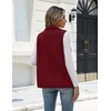 Zeagoo Womens Outerwear Vests With Pockets Zipper Sleeveless Fleece Jackets(Wine Red)