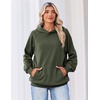 Zeagoo Womens Oversized Hoodies Pullover Fleece Hooded Sweatshirt Trendy(Army Green)